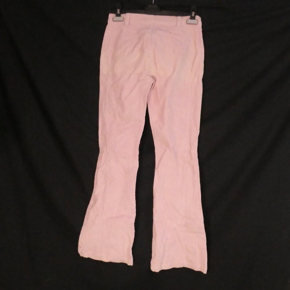 Vintage | NAF NAF | size 38 | Pastel Pink Flare Pants with Lace-Up Closure - Picture 2 of 16